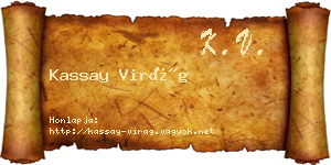 Kassay Virág névjegykártya